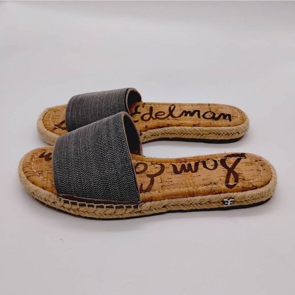 Sam Edelman Aluma Casual Slides Womens Size 6 M Grey Brown Designer Sandals - Picture 3 of 8